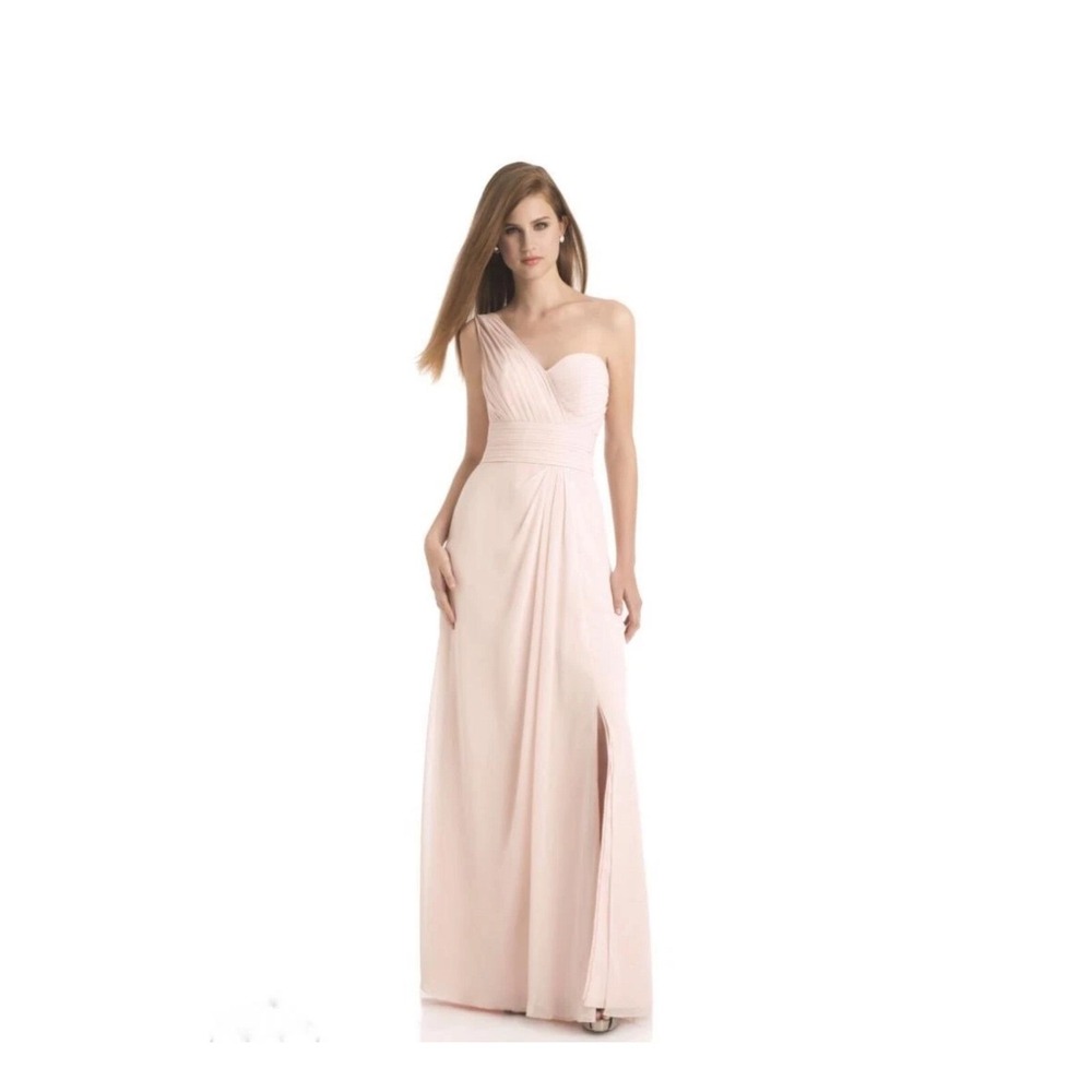 Bill Levkoff One Shoulder Formal Dress Gown Bridesmaid Prom dress Slit Size‎ 2